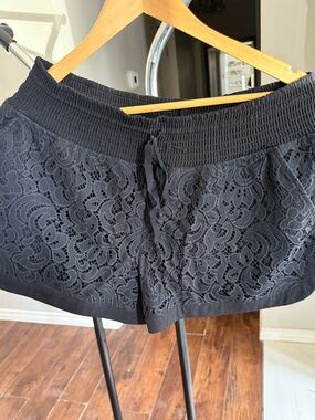 CAbi Black Smocked Waistband Top